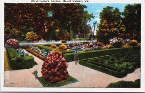 Washington's Garden Mount Vernon Virginia Vintage Postcard C241