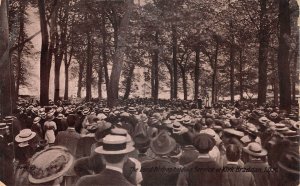 br109253 lord bishop holding service at kirk braddan isle of man real photo uk