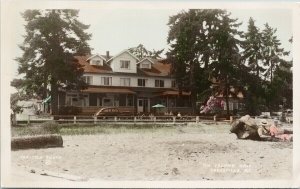 The Island Hall Parksville BC Vancouver Island Unused Van Isle RPPC Postcard H12