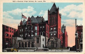 St. Louis Missouri 1929 Postcard Central high School