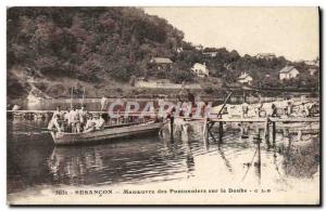 Postcard Old Army Maneuver pontoniers Besancon on the Doubs