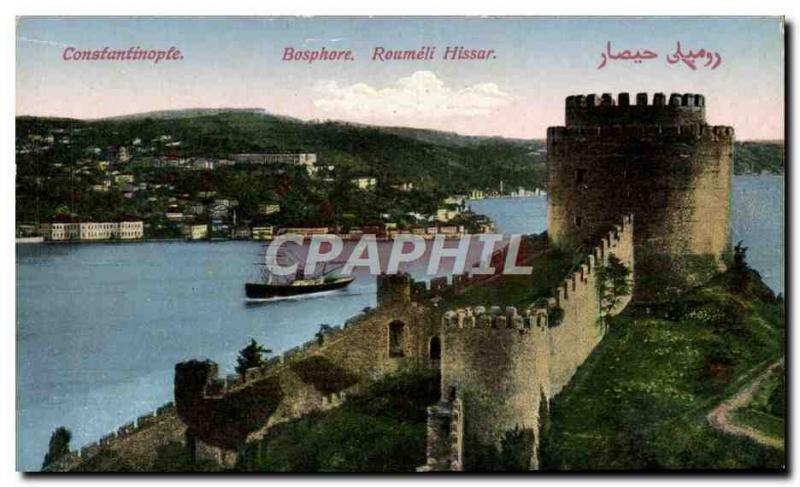 Postcard Old Constantinople Roumeli Hissar Bosporus Turkey