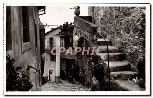 Old Postcard Eze Sur Mer An old street of the village Entry