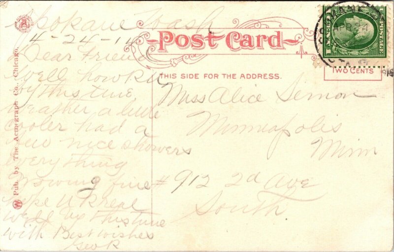 Postcard The Silver Grill Restaurant in Spokane, Washington