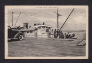 RI Pier Elizabeth Ann Ship Boat Galilee Point Judith Rhode Island Postcard