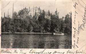 Vintage Postcard 1908 Muller's Lake Scenic View Boating Forest Antigo Wisconsin