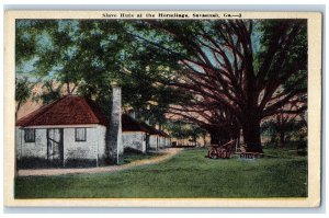 c1910's View Of Slave Huts At The Hermitage Savannah Georgia GA Antique Postcard 