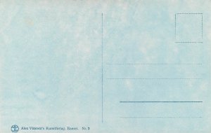 Denmark Copenhagen church interior photographic postcard