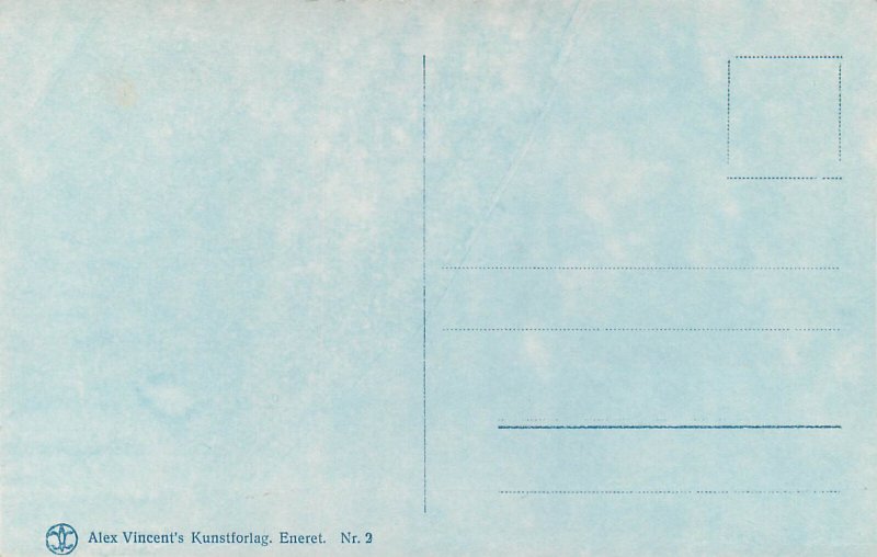 Denmark Copenhagen church interior photographic postcard