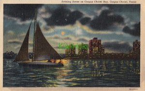 Postcard Evening Corpus Christi Bay Corpus Christi Texas TX