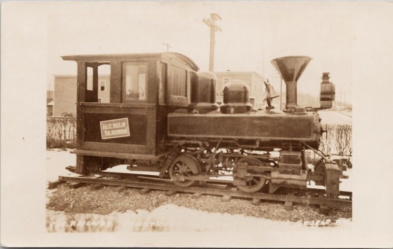 Prince George BC CN Railway Construction Engine Locomotive RPPC Postcard H27 