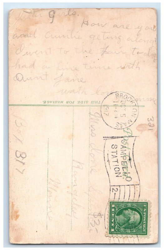 1917 Douglas Surgical Ward Brockton Hospital MA Antique Posted Postcard