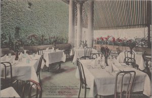 Postcard The Porch Dining Room the Elton Waterbury CT