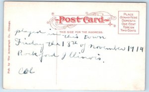 ROCKFORD, IL Illinois ~ New Dormitory ROCKFORD COLLEGE 1914  Postcard