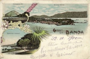 indonesia, MOLUCCAS MALUKU, Banda Neira, Gunung Api Volcano (1900) Postcard