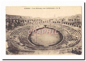 Old Postcard Nimes bullring The inside view