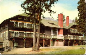 Postcard Lake McDonald Hotel at Glacier National Park in Montana~1679