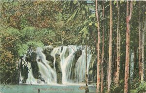 Postcard C-1910 Jamaica Roaring River Waterfalls 23-3209