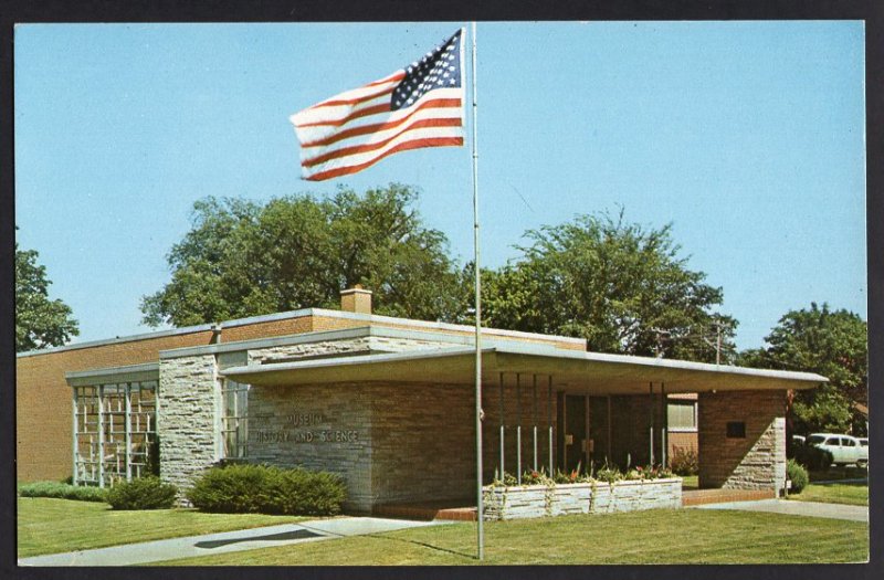 Iowa WATERLOO Museum of History and Science opened in 1956 Chrome