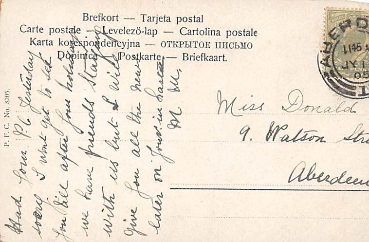 Brefkort Glamour Writing On Back 