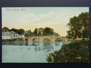 Herefordshire ROSS ON WYE Wilton Bridge c1908 Postcard by Valentine