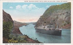 Panama Canal S S Buckeye State In Gailard Cut