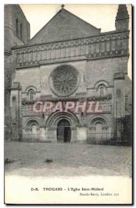 Postcard Old Church Thouars St Medard