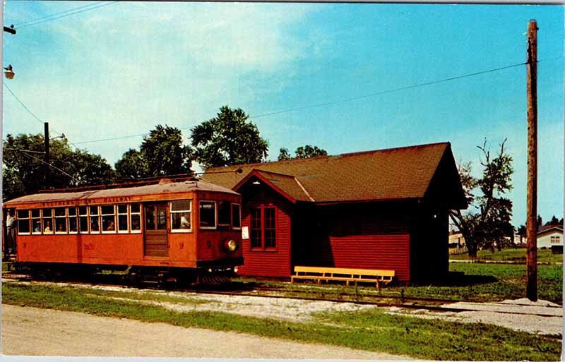 Postcard TRAIN STATION SCENE Mount Pleasant Iowa IA AN7242