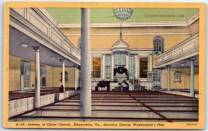 M-62194 Interior of Christ Church showing George Washington's Pew Virginia