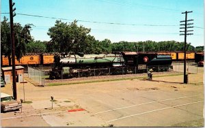 Steam Locomotive 2584 Great Northern Railway Havre Montana POSTCARD