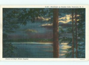 Linen LAKE SCENE Gastonia - Near Charlotte North Carolina NC AE4581