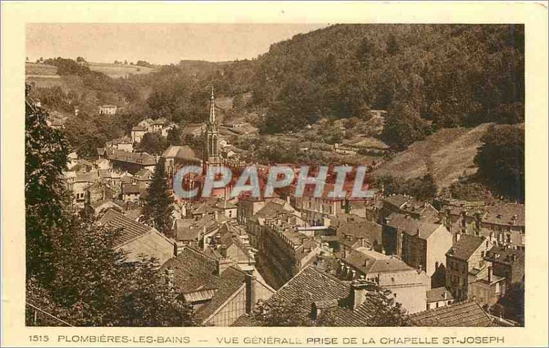 Old Postcard Plombieres les Bains General View from the Chapel of St. Joseph