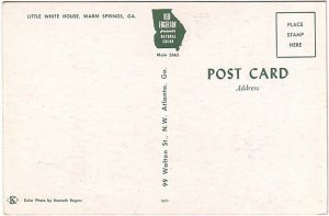 Little White House, Warm Springs, Georgia, Vintage Chrome Postcard