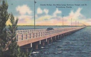 Florida Saint Petersburg Gandy Bridge Six miles Long Between Tampa and Saint ...