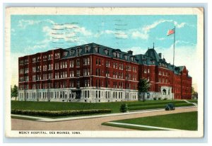 1925 Mercy Hospital Des Moines Iowa IA Vintage Posted Postcard