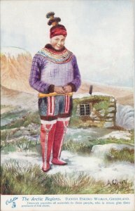 Danish Eskimo Woman Greenland Antique Tuck Postcard G67