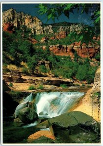 Postcard - Falls in Oak Creek at Slide Rock, Oak Creek Canyon - Arizona