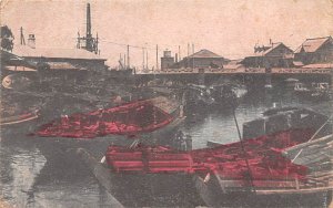 Native Boats at the Bridge od Yokohama Japan Postal Used Unknown 