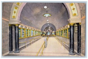 c1940's Interior of Aquarium Belle Isle Detroit Michigan MI Vintage Postcard