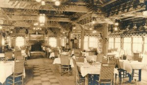 c1910 RPPC Dining Room Lake McDonald Hotel Glacier Park Vintage Postcard P144