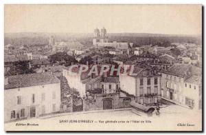 Saint Jean d & # 39Argely Old Postcard General view taken from & # City 39hotel