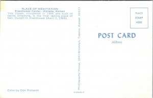 Vintage Postcard Place Of Mediation, Eisenhower Center, Abilene, Kansas