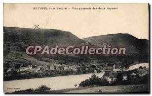 Postcard Old Seyssel Vue Generale Des Deux Seyssel