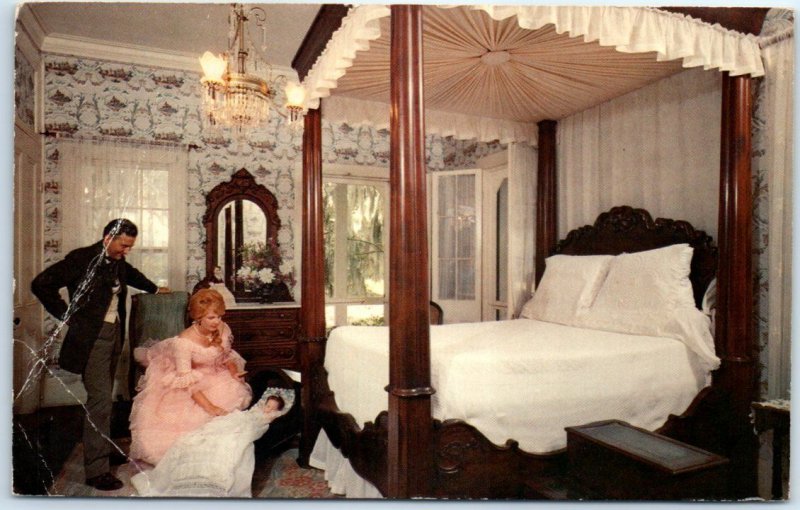 M-56104 Interior of the Bedroom The Old Place Plantation Gautier Mississippi