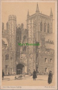 Cambridgeshire Postcard-Cambridge,John's College Gateway,Walter.M.Keesey RS32115