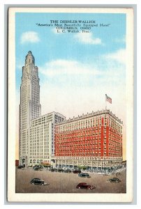 Vintage 1930's Advertising Postcard The Deshler-Wallick Hotel Columbus Ohio