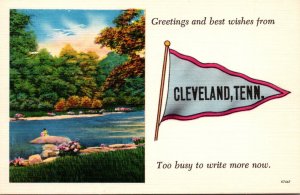 Tennessee Cleveland Greetings and Best Wishes Pennant Series