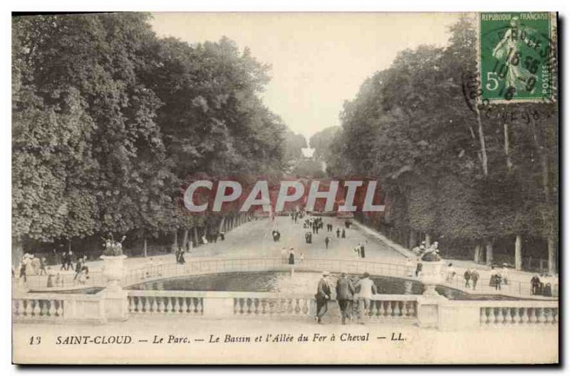 Postcard Old Saint Cloud Park Basin and Ellee of Fer a Cheval