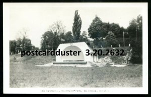 h3169- CALEDONIA Ontario 1940s Riverside Park New Bandshell. Real Photo Postcard