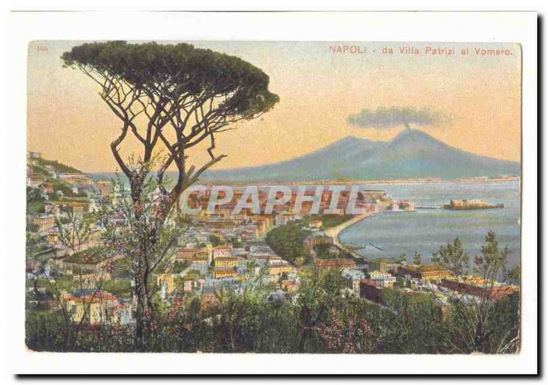 italy italia Napoli Old Postcard Da Villa Patrizi al vomero